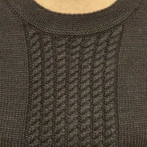 Soft Surroundings Sydney Cable Wool Blend Sweater in Black - Picture 8 of 15